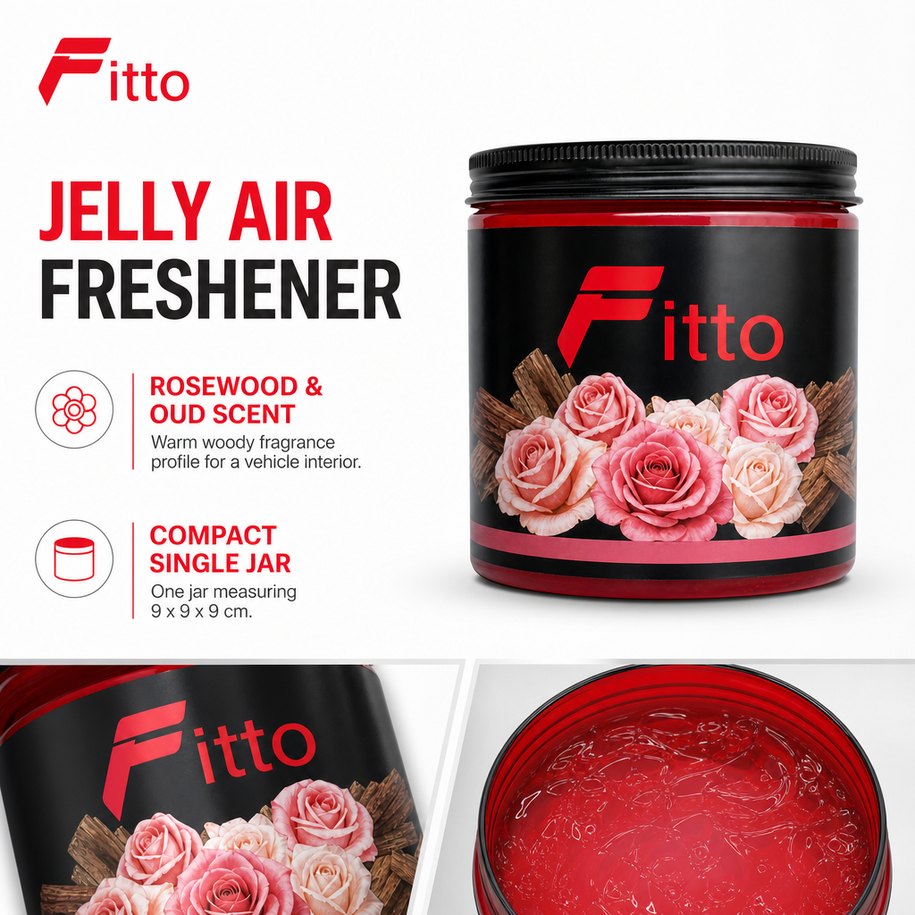 120 Pieces Jelly Air Freshener, Rosewood & Oud Scent, Single Jar, 9 cm