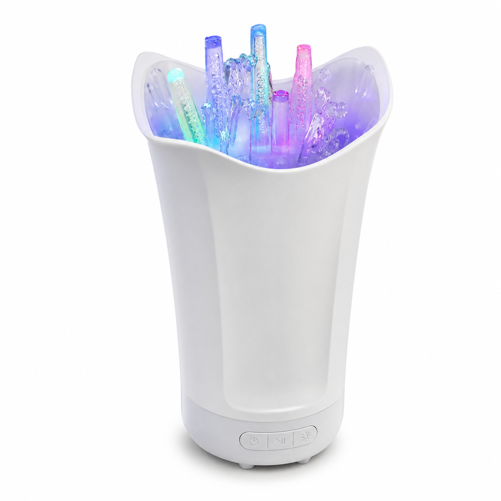 60 Pieces White LED Bluetooth Speaker with Water Dancing Light Effect, 1 Unit