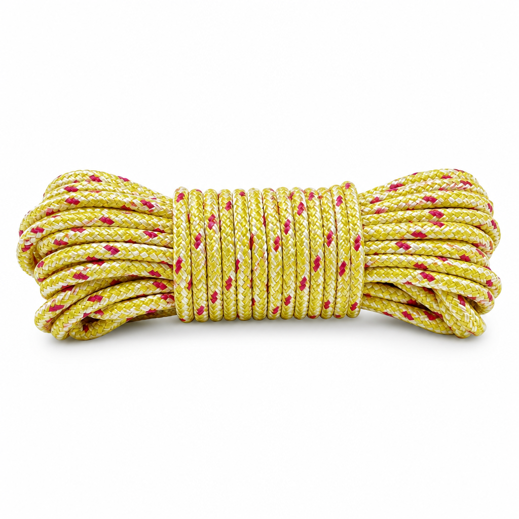 240 Pieces Braided Utility Weight Rope Coil, 6 mm x 10 m, Yellow and Red, 1 Roll