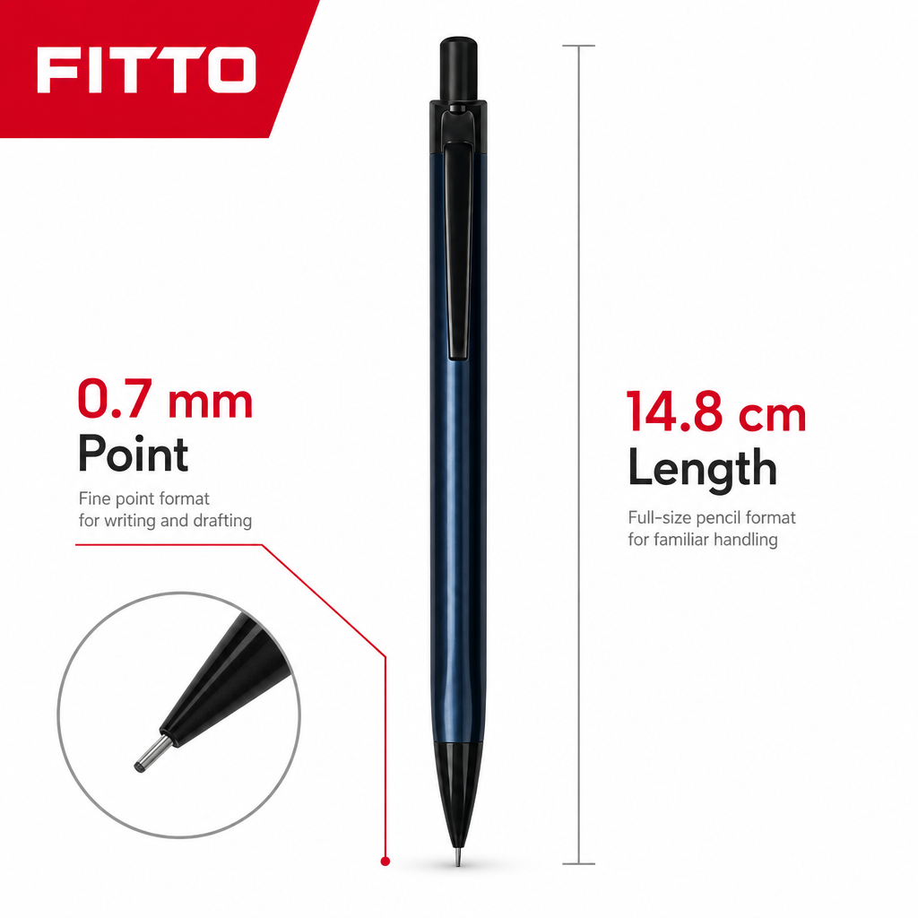 48 Pieces Mechanical Pencils 0.7 mm, Dark Colour Barrel, 14.8 cm, Single Pencil