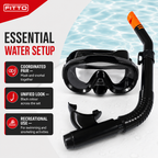72 Pieces Swimming Mask and Snorkel Set, Black