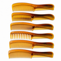96 Pieces Amber Brown Hair Combs Set, 6 Pieces, Assorted Styling and Grooming Combs