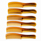 96 Pieces Amber Brown Hair Combs Set, 6 Pieces, Assorted Styling and Grooming Combs