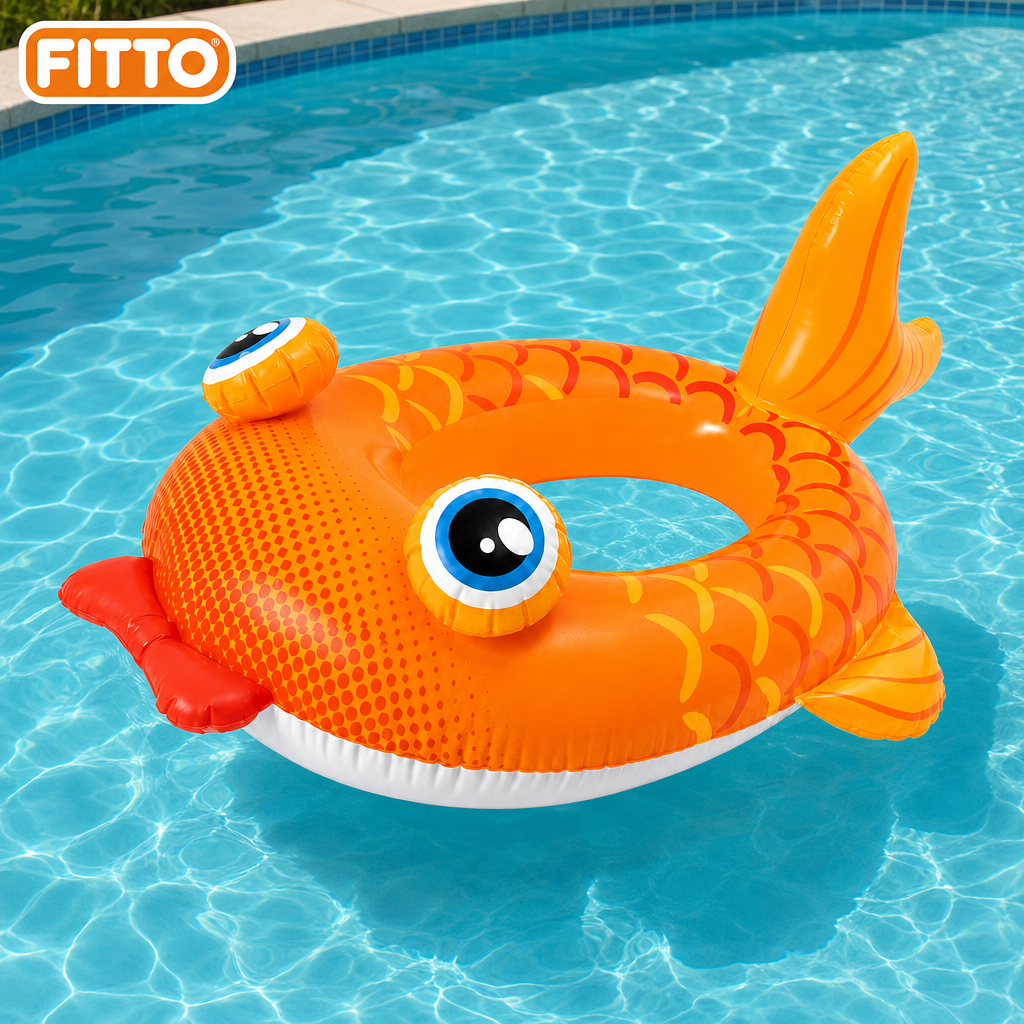 120 Pieces Inflatable Animal Pool Float, Orange Water Play Float, 1 Piece