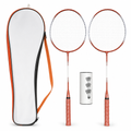 96 Pieces Badminton Racket Set with Shuttlecocks and Carry Bag, Two Rackets for Court and Outdoor Play