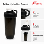 96 Pieces Protein Shaker Bottle with Carry Loop, Flip-Top Lid, 24 cm Height, Single Bottle