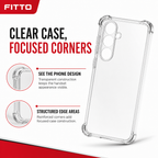 240 Pieces Clear Anti-Burst Protective Phone Cases with Reinforced Corners for S24 FE