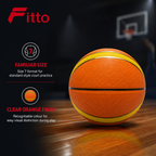72 Pieces Basketball Size 7 Orange, Single Ball for Court Practice and Recreational Play