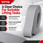 48 Pieces 5 Inch Polyester Lifting Sling Webbing Belt, 4000 kg Loading Capacity, 5 Meter, Grey, 1 Piece