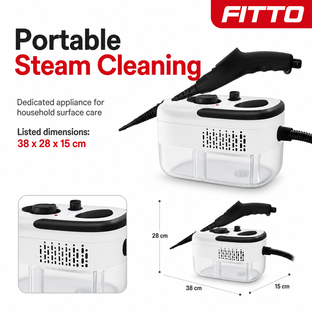 48 Pieces Portable Steam Cleaners for Household Surfaces, Compact Home Cleaning Appliance