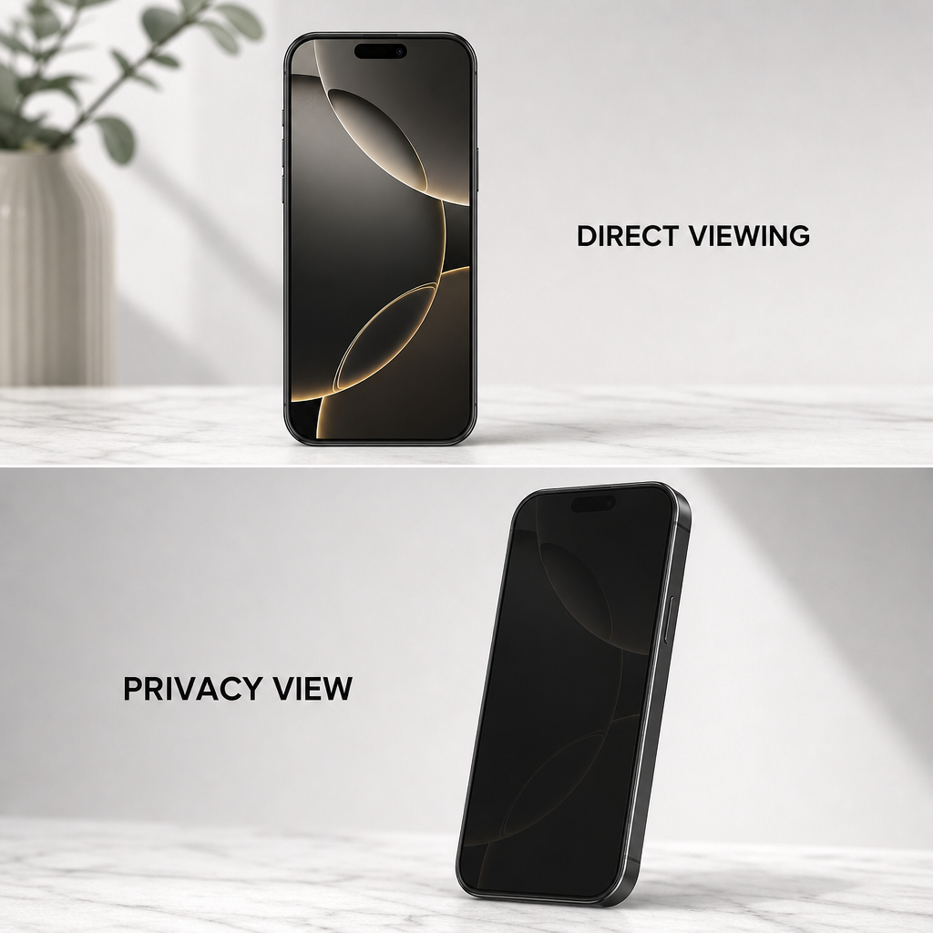 120 Pieces 360-Degree Privacy Tempered Glass Screen Protectors, Black, for 16 Pro