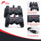 96 Pieces USB Game Controller Sets, 2-Piece Dual-Controller Bundle