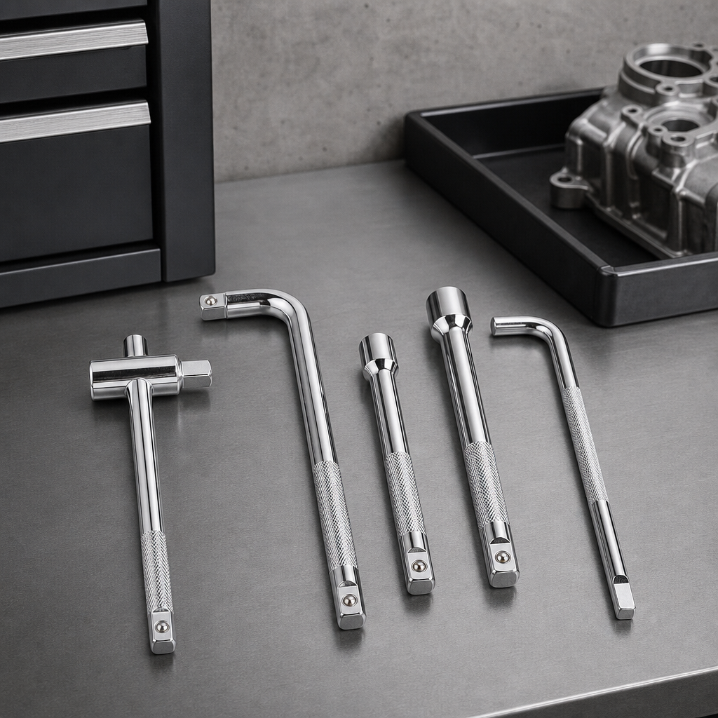 96 Pieces 1/2-Inch Drive Socket Wrench Set, T-Handle, L-Handle, Extension Bars and L-Type Wrench, Silver, 4-Piece