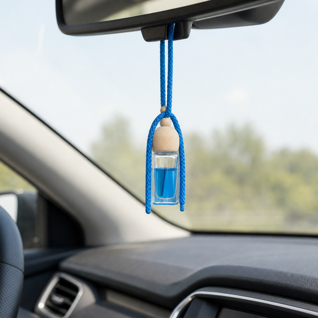 96 Pieces Car Air Fresheners Hanging Bottle for Vehicle Interior, Blue, 1 Piece