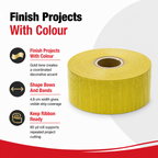 96 Pieces Gold Plastic Ribbon Roll, 4.8 cm x 80 yd, Decorative Wrapping Ribbon for Crafts and Celebrations