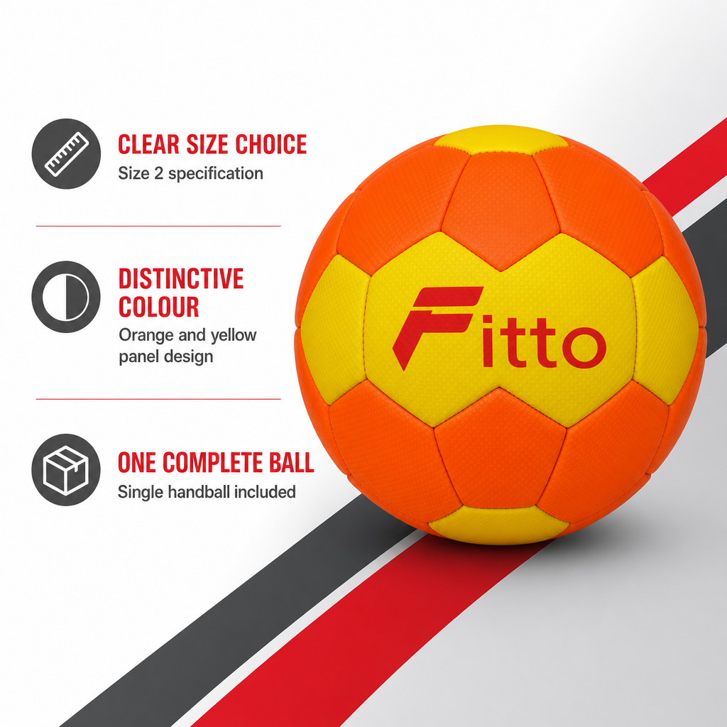 96 Pieces Handball Size 2, Orange and Yellow, Single Sports Ball for Training and Matches