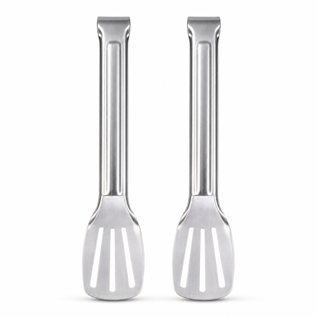 96 Pieces Stainless Steel Slotted Turner Set, 2-Piece Kitchen Utensils, 35 cm