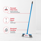 96 Pieces Indoor Broom with Iron Handle, 120 cm Long, Assorted Colour