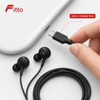 120 Pieces USB-C In-Ear Wired Earphoneses, Black, 1 Piece