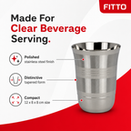 120 Pieces Stainless Steel Drinking Tumbler, Silver, 12 x 8 x 8 cm, 1 Piece