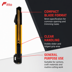 120 Pieces Utility Knives with Titanium Blade, 9mm, Black and Orange, Single Piece