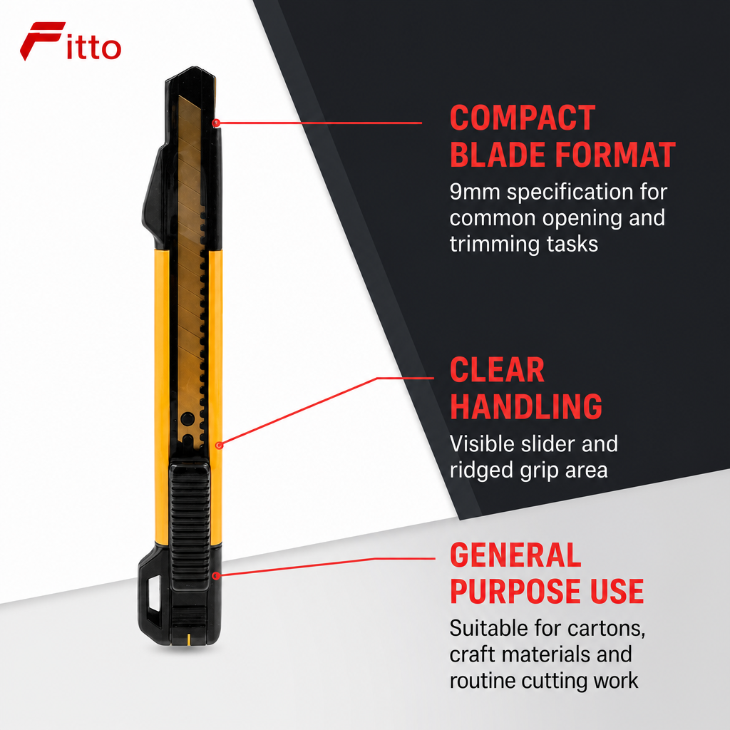 120 Pieces Utility Knives with Titanium Blade, 9mm, Black and Orange, Single Piece