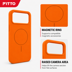120 Pieces Silicone Magnetic Phone Cases with Raised Camera Protection for 15 Pro, Orange