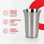 96 Pieces Stainless Steel Drinking Tumbler, Silver, 13 x 9 x 9 cm, Single Piece