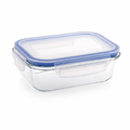 96 Pieces Rectangular Borosilicate Glass Food Container with PP Lid, 640 ml