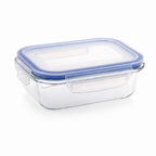 96 Pieces Rectangular Borosilicate Glass Food Container with PP Lid, 640 ml