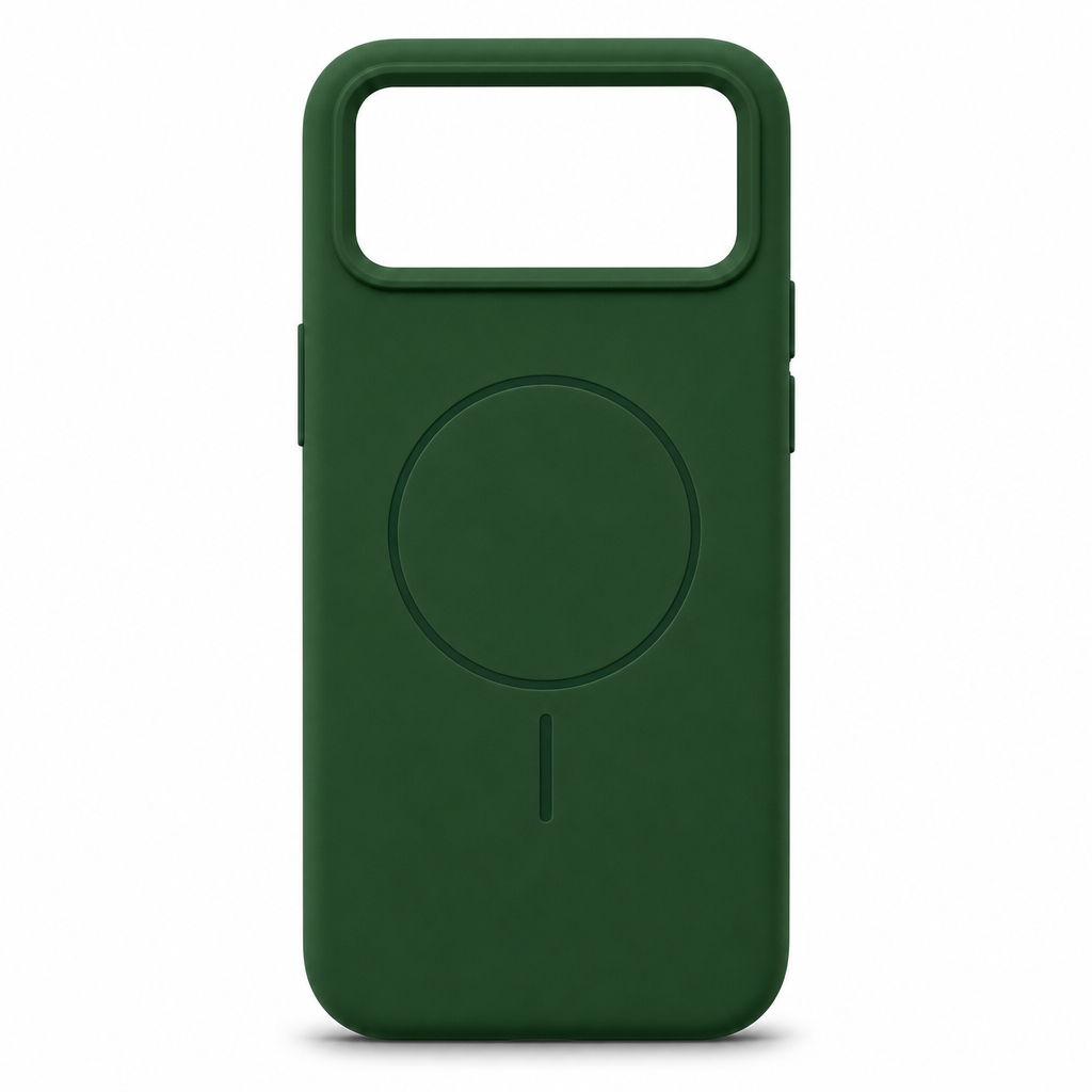 120 Pieces Silicone Magnetic Phone Cases with Raised Camera Protection, Green