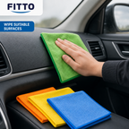 96 Pieces Microfibre Cleaning Cloths, 30.5 x 30.5 cm, Assorted Colours, 4-Pack