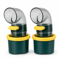 240 Pieces Manual Spice Grinder Set, Two-Piece Dark Green, Yellow and Clear Pepper or Salt Mills
