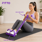 120 Pieces Pull Reducer Resistance Exerciser with Handles and Foot Pedals, Home Workout Training Equipment