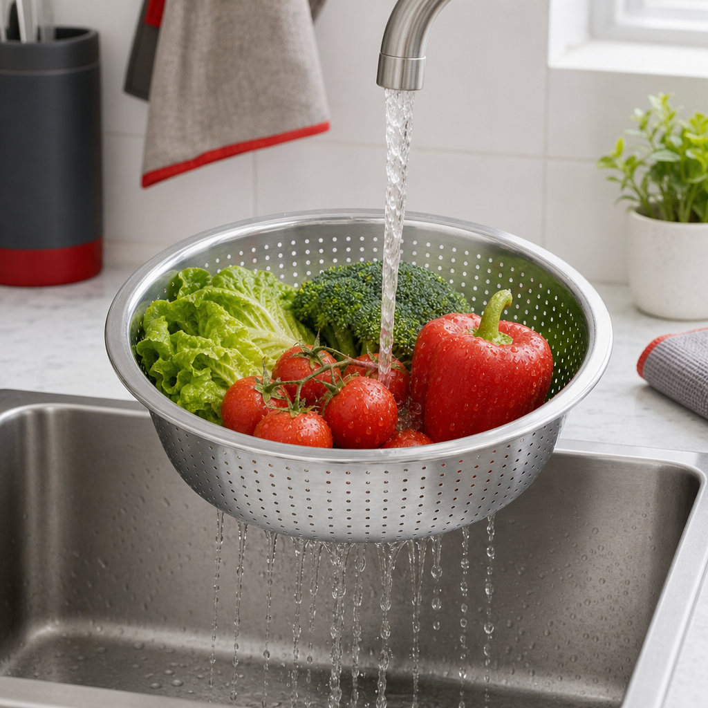 96 Pieces Stainless Steel Colander, 30 cm Round Kitchen Strainers for Washing and Draining Food