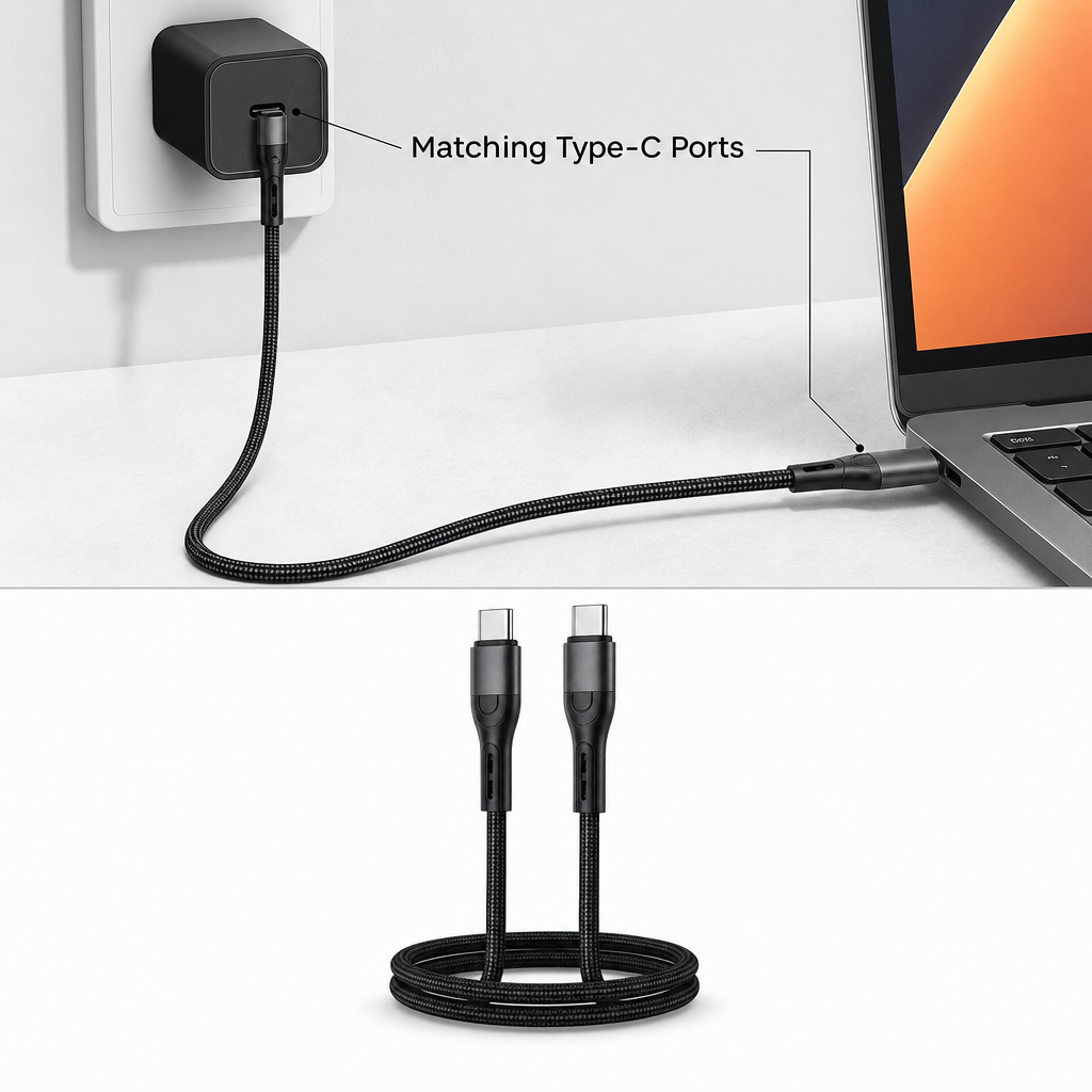 120 Pieces Type-C to Type-C Fast Charging Cable, 100W