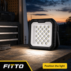 72 Pieces Solar-Powered LED Work Light with White and Red/Blue Emergency Modes, Portable Rectangular Light, 21 x 17 x 8 cm