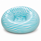 60 Pieces Inflatable Striped Round Lounge Sofa, Spherical Floor Seating Chair for Indoor Relaxation