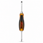 144 Pieces Hand Screwdriver Double Sided, 30 cm Overall Length, Amber Black Silver, 1 Piece