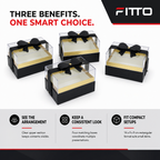 72 Pieces Acrylic Presentation Boxes with Black Ribbon, Rectangular 14 x 9 x 9 cm, Set of 4