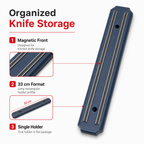 96 Pieces Magnetic Knife Holder, 33 cm Wall-Mount Kitchen Organizer for Knives