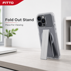 72 Pieces Clear Magnetic Phone Cases with Fold-Out Stand for 17 Pro Max Handset, Transparent Protective Cover, 1 Piece