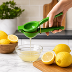 120 Pieces Manual Lemon Squeezer, Green Metal Citrus Press, 8 cm, 1 Piece