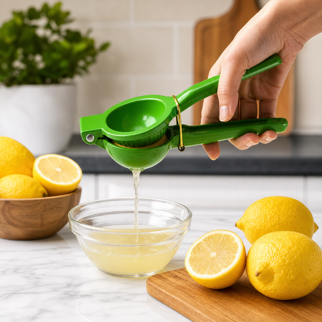120 Pieces Manual Lemon Squeezer, Green Metal Citrus Press, 8 cm, 1 Piece