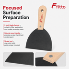 120 Pieces 5 Inch Putty Knife Paint Scraper with Wooden Handle, Natural Wood and Black, 1 Piece