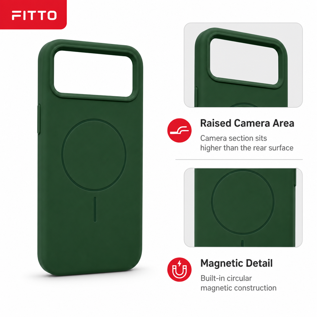 120 Pieces Silicone Magnetic Phone Cases for 14 Pro, Green, with Raised Camera Protection