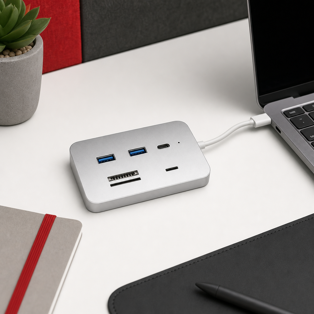 96 Pieces USB 3.0/3.1 Hub with Card Reader and 20 cm Cable for Computer Accessories