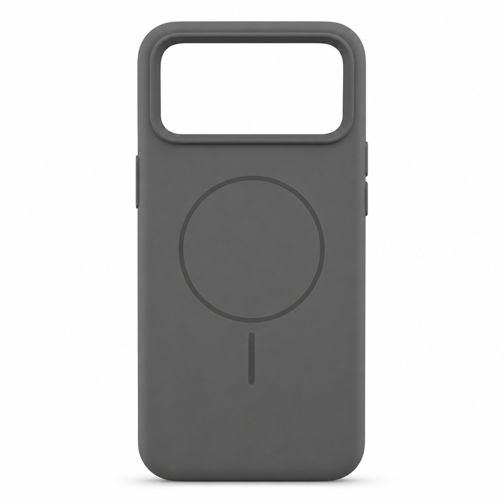 120 Pieces Silicone Magnetic Phone Cases with Raised Camera Protection, Gray