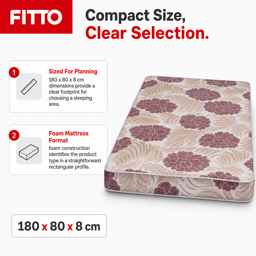 48 Pieces Foam Mattresses, 180 x 80 x 8 cm, Single Mattress for Bedroom or Guest Room