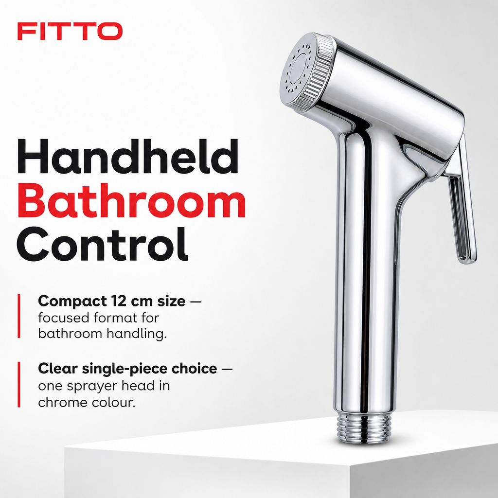 120 Pieces Handheld Bidet Sprayer Shattaf Head, 12 cm, Chrome, 1 Piece